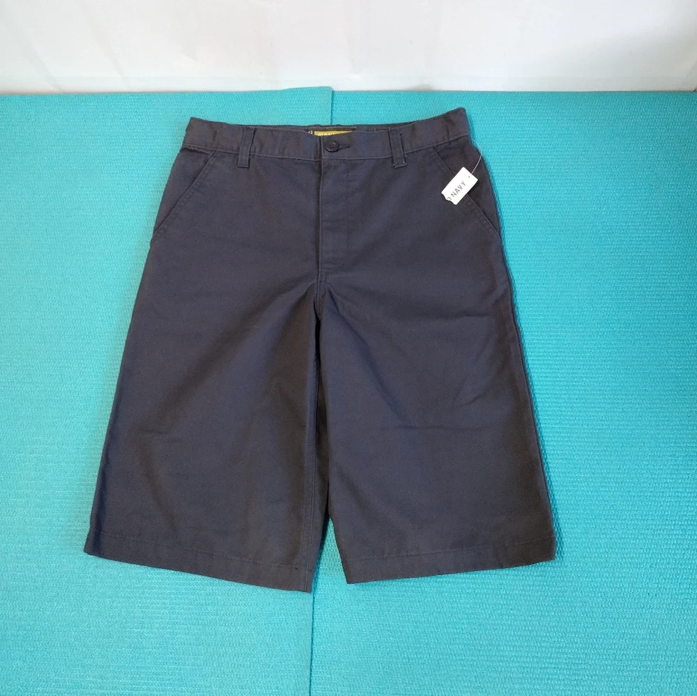 NEW Old Navy Youth Boys Chino Shorts Bermuda Navy Size 16